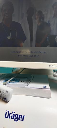 Gebraucht Dräger Infinity C500 Evita V500  Beatmungseinheit auf Trolley SW 2.40