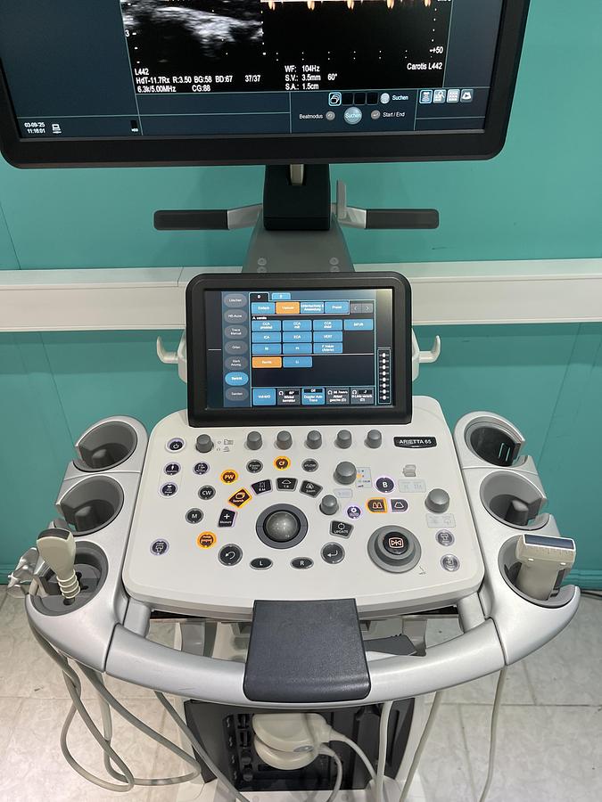 Gebraucht Hitachi ALOKA Arietta 65 Ultraschallgerät mit zwei Sonden