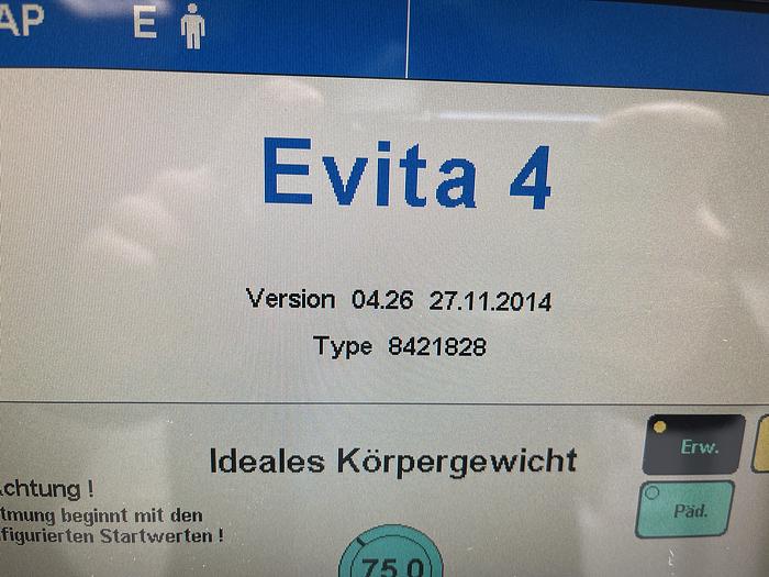 Gebraucht Dräger Evita 4 Edition Langzeitbeatmungsgerät