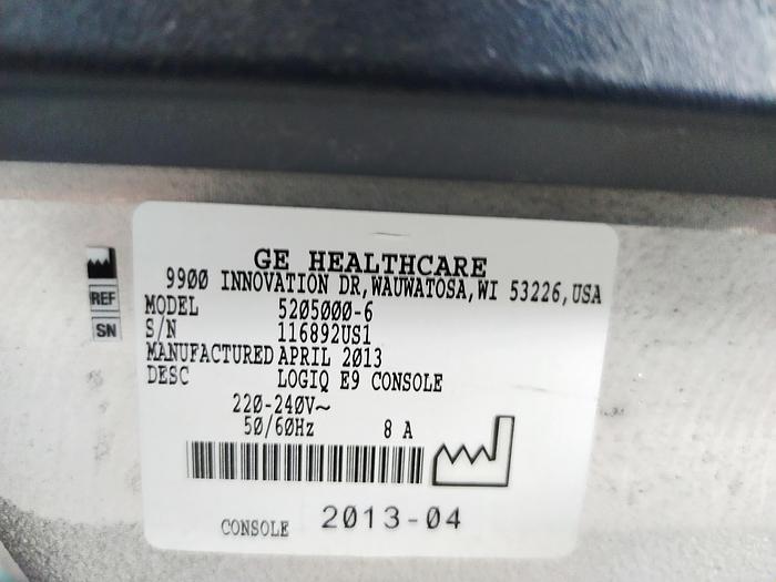 Gebraucht GE LOGIQ E9 Flachbildschirm-Ultraschallgerät inkl. 1 Sonde, Drucker und DVD-Brenner