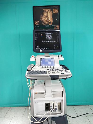 Gebraucht GE LOGIQ E9 Flachbildschirm-Ultraschallgerät inkl. 1 Sonde, Drucker und DVD-Brenner