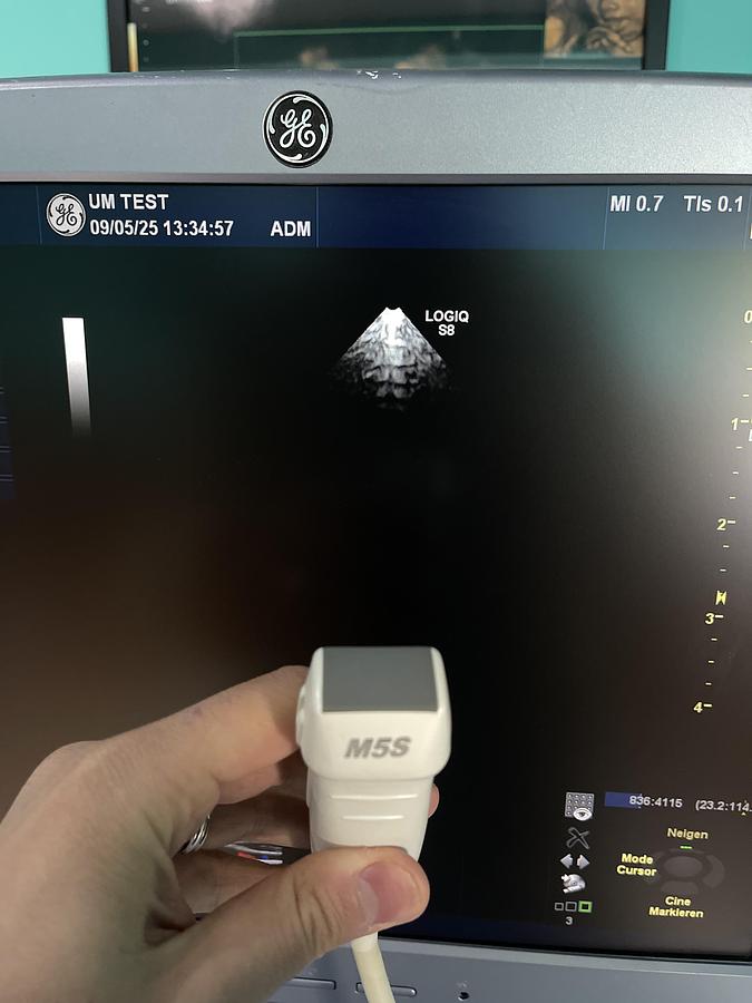 Used GE LOGIQ S8 Ultraschallgerät mit M5S-D kardio Ultraschallsonde und Drucker