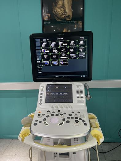 Gebraucht Hitachi ALOKA Arietta V70 Ultraschallgerät mit zwei Sonden und Fußschalter