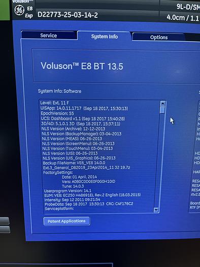Gebraucht GE Voluson E8 BT13.5 Ultraschallgerät mit drei Sonden