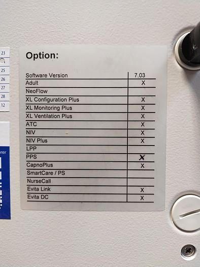 Gebraucht Dräger Evita XL Langzeitbeatmungsgerät SV 07.05