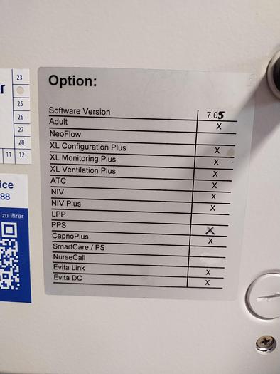 Gebraucht Dräger Evita XL Langzeitbeatmungsgerät SV 07.05