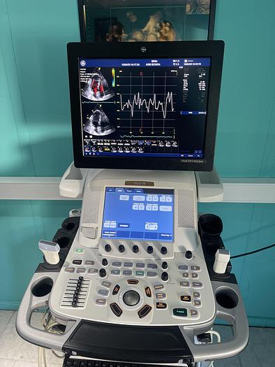 Gebraucht GE Vivid E9 XDclear Ultraschallgerät mit zwei Sonden und Drucker