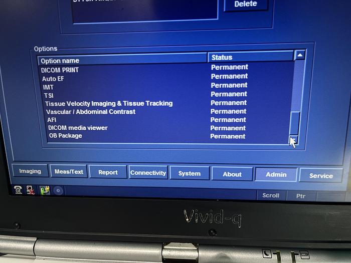 Gebraucht GE Vivid Q tragbares Ultraschallgerät auf Trolley mit kardio Sonde