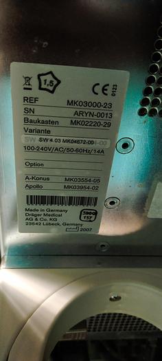 Gebraucht Dräger Zeus Narkosegerät auf Trolley SW: 4.03