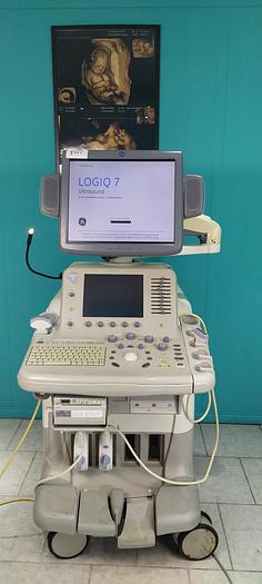 Gebraucht GE Logiq 7 Ultraschallgerät mit 2 Sonden, DVD Brenner und Drucker