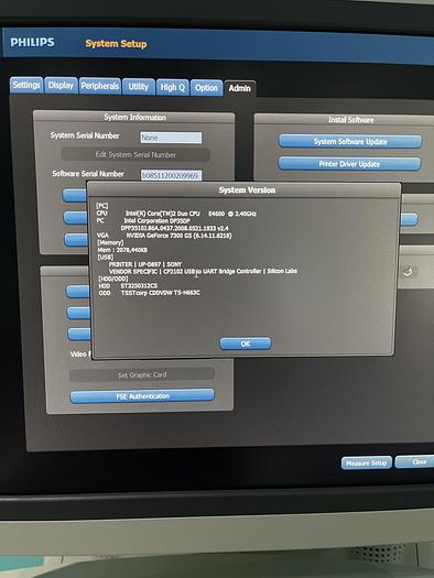 Used Philips HD9 Ultraschallgerät mit drei Sonden