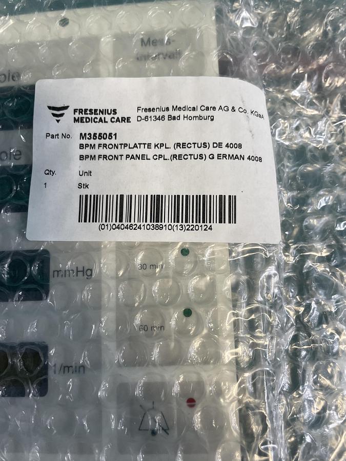 Fresenius Medical Care Frontabdeckung für das Dialyse-Blutdruckmessgerät