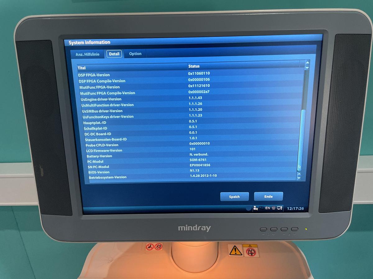 Gebraucht Mindray DP-5 Ultraschallgerät mit zwei Sonden und Drucker