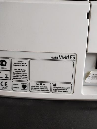Gebraucht GE Vivid E9 Ultraschallgerät mit MS5-D Kardiosonde