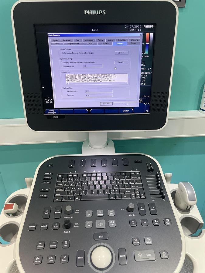 Gebraucht Philips HD5 Ultraschallgerät mit zwei Sonden und Drucker