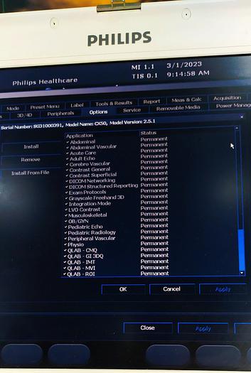 Gebraucht Philips CX50 Ultraschallgerät mit Konvex Sonde SW 2.5.1
