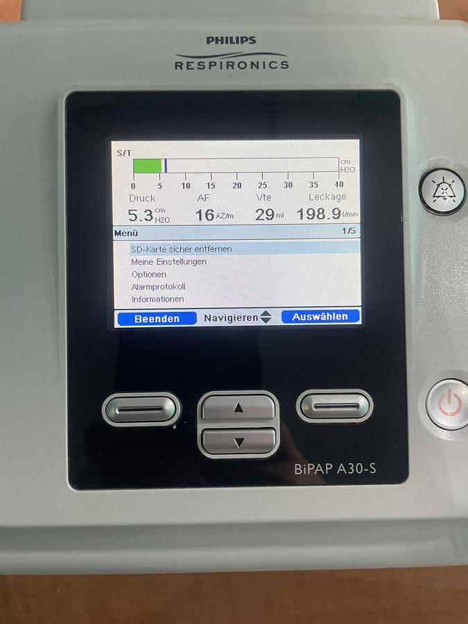 Gebraucht Philips BiPAP A30-S bi-level Beatmungsgerät 