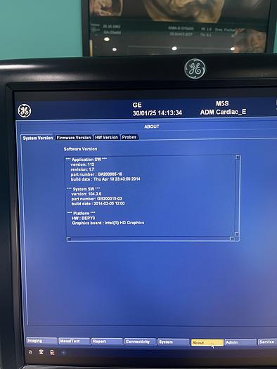Gebraucht GE Vivid E9 Ultraschallgerät mit Kardiosonde und Drucker