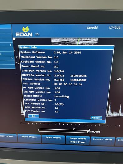 Used EDAN U2 Ultraschallgerät mit drei Sonden und Drucker