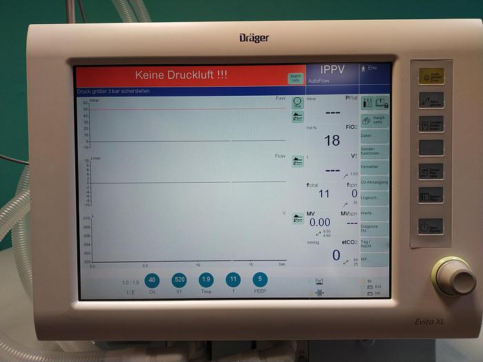 Gebraucht Dräger Evita XL Langzeitbeatmungsgerät SV 07.05