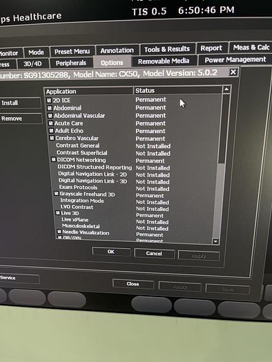 Gebraucht Philips CX50 Ultraschallgerät mit Sektor Sonde Model Version 5.0.2