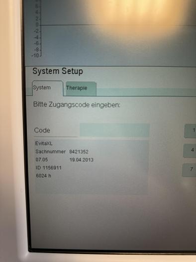 Gebraucht Dräger Evita XL Langzeitbeatmungsgerät SV 07.05