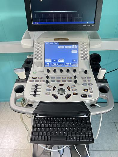 Gebraucht GE Vivid E9 XDclear Ultraschallgerät mit zwei Sonden und Drucker