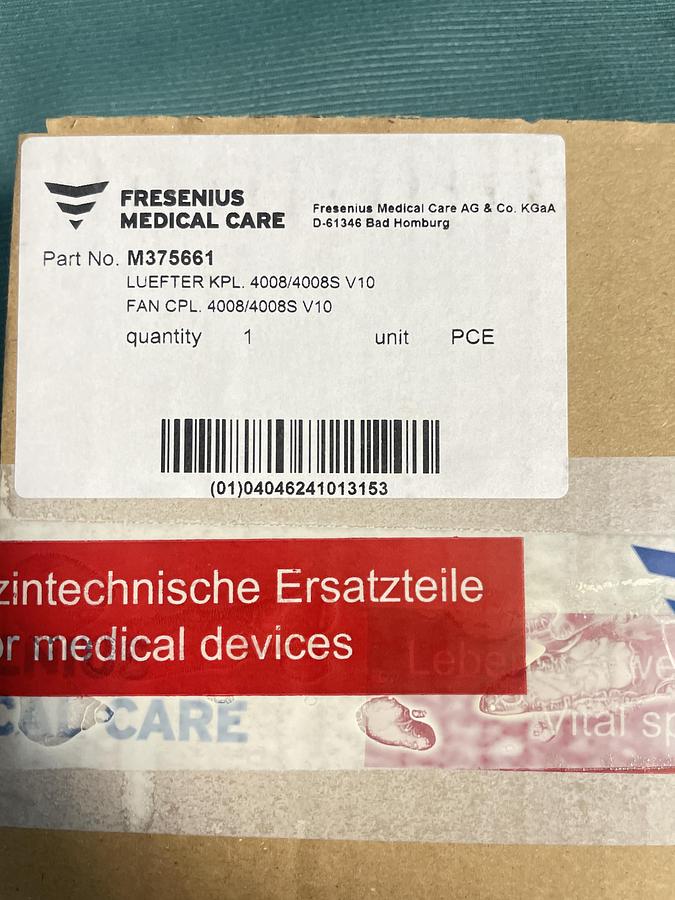 Fresenius Medical Care Lüfter Komplett für die Dialysegerät 4008/4008S V10