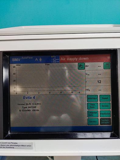 Gebraucht Dräger Evita 4  Intensivtherapie-Ventilator auf Trolley SW: 4.25