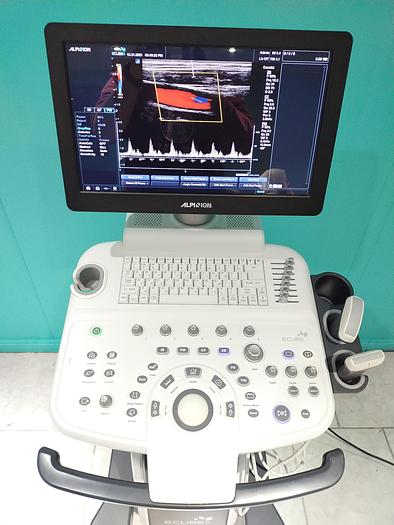 Gebraucht Alpinion ECUBE 5 Flachbildschirm-Ultraschallgerät inkl. 2 sonden Ultrasound