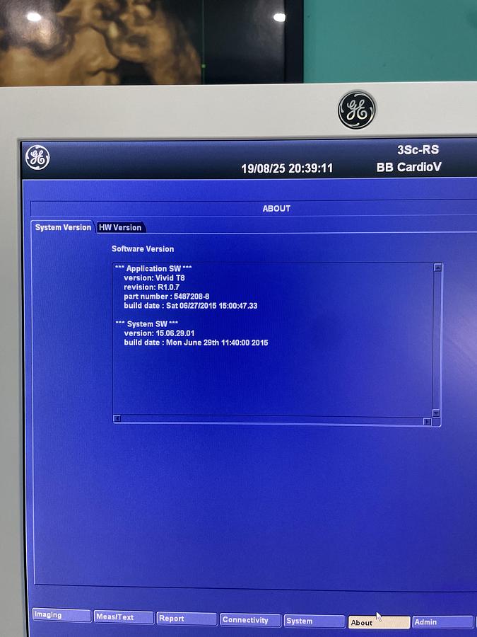 Gebraucht GE Vivid T8 Ultraschallgerät mit 3Sc-RS Kardiosonde