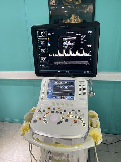 Gebraucht Hitachi ALOKA Arietta V70 Ultraschallgerät mit zwei Sonden und Fußschalter
