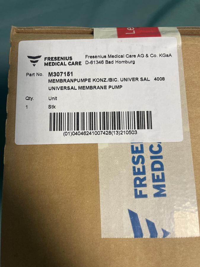 Fresenius Medical Care Membranpumpe für Dialysegeräte 4008, Universal für Konzentrat und Bicarbonat