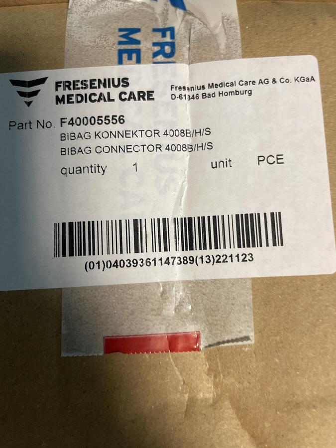 Fresenius Medical Care Bibag Konnektor  für die Dialysegeräte 4008 B, H und S