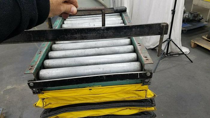 Used T & S 1000 Lb. Scissor Lifting Lift Cart 48" High with Roller Top