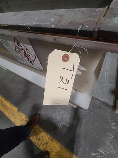 Used Polypro Tank Counter Flow Rinse side and bottom support 70" x 30" x 30" Removable Partition - LARRY PLEASE CHECK DEMENTIONS