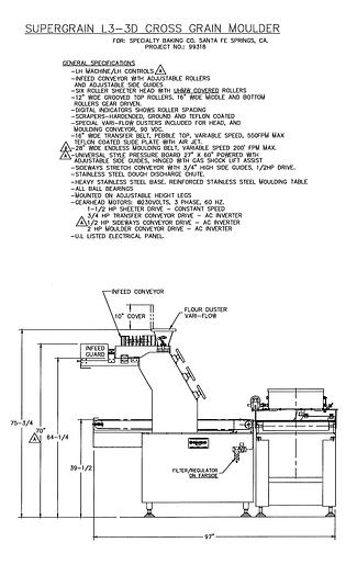 Used USED SUPERGRAIN L3-3D CROSS GRAIN MOULDER