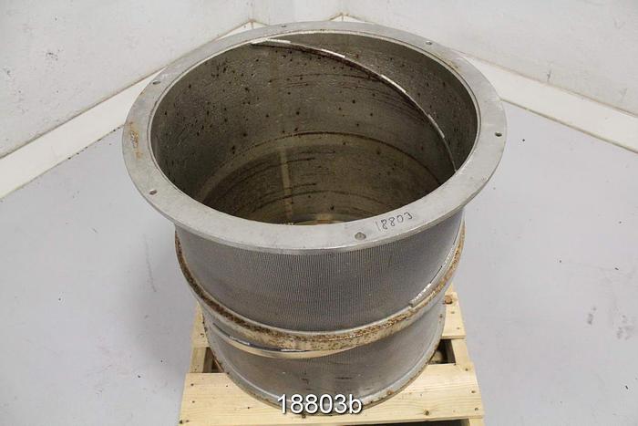 Used Black Clawson 24P Pressure Screen Basket, .062" Holes, 22.7% Open Area #18803