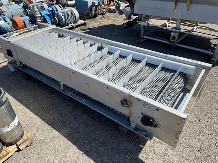 Used 8' Long x 3' Wide Flighted Conveyor