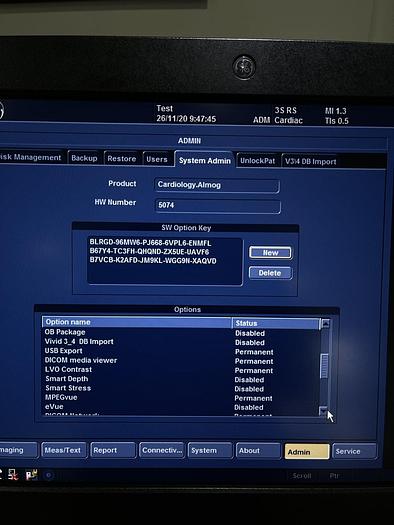 Gebraucht GE Vivid S6 Ultraschallgerät mit 2x Sonden und Sony Drucker