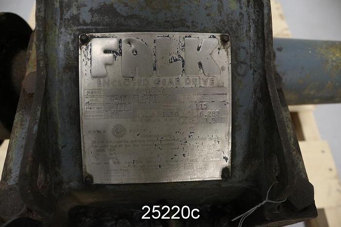 Used Falk 50YB2-A Right Angle Drive, Ratio 6.282, Input Rpm 728, Output Rpm 115, Hp Rating 20, Service Factor 1.50, Approx Us Gallons 3.5 #25220