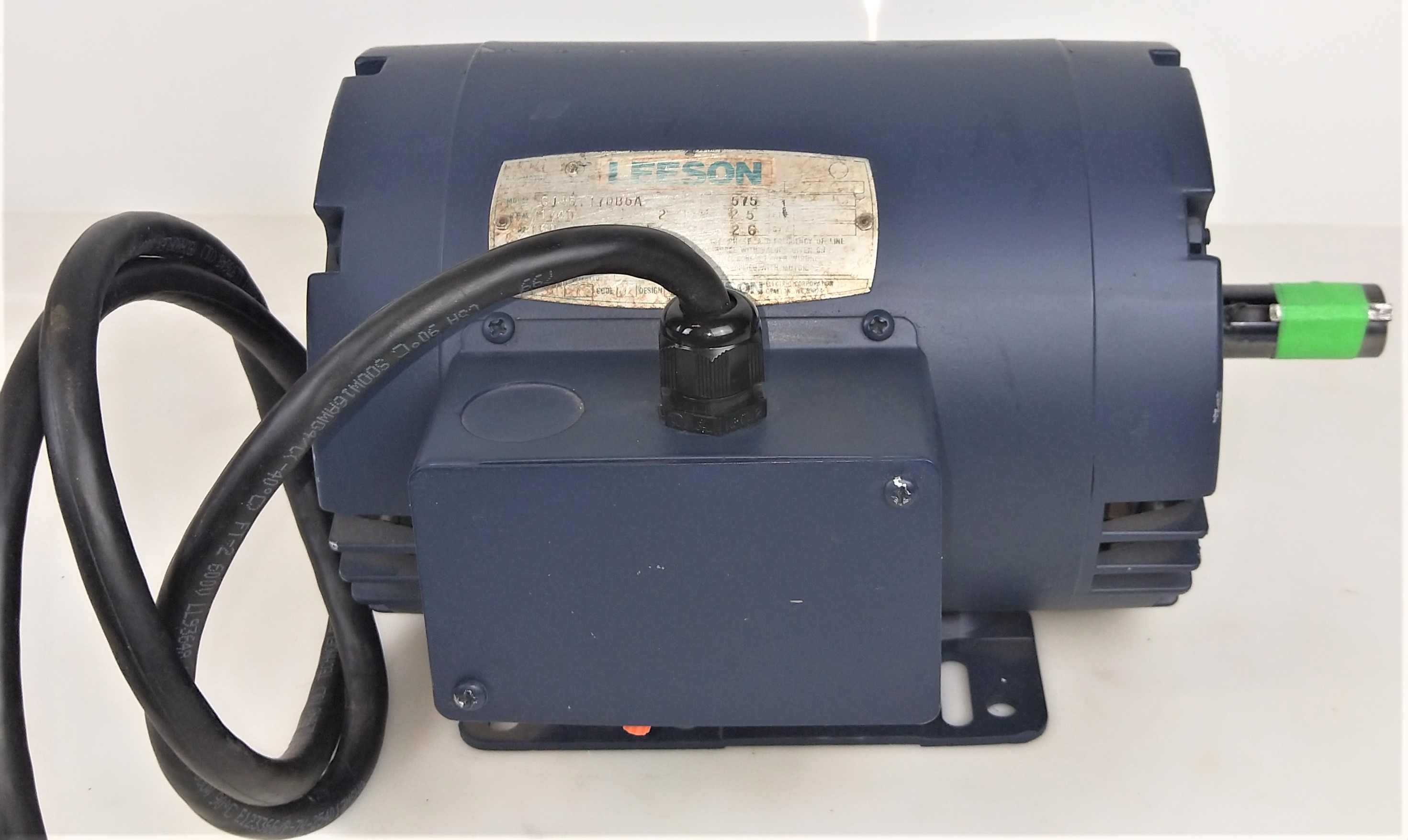 Used Leeson 121005.00 (C145T17DB5A) General Purpose 2HP Motor