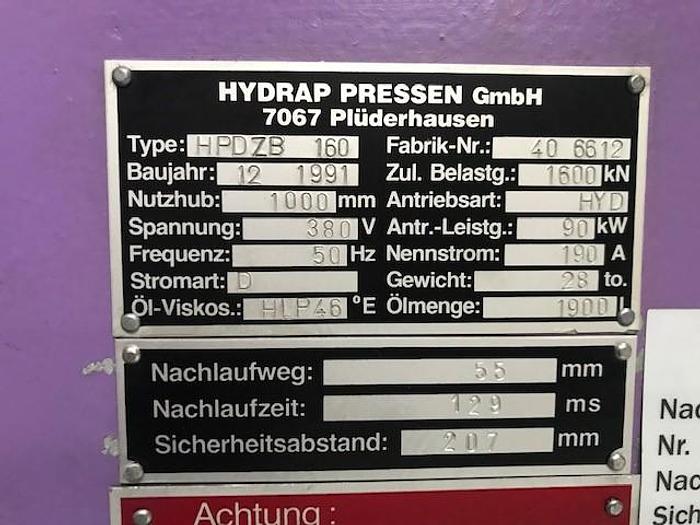 Used Press Hydraulic HPDZb-160