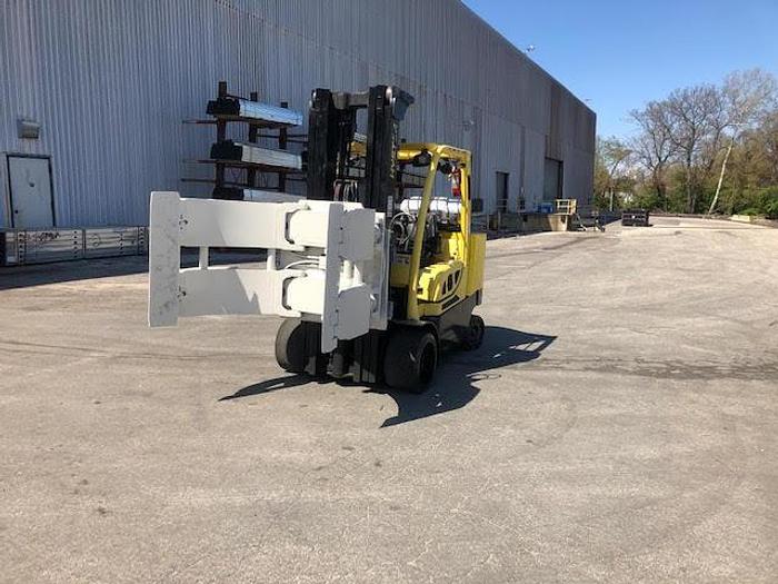 Used 12,000 POUND HYSTER MODEL S120FTPRS ROLL CLAMP FORKLIFT MFG. 2016