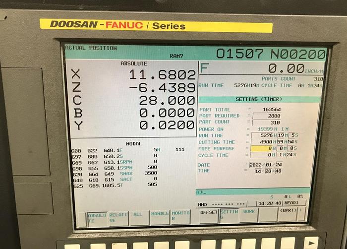 Used 2015 DOOSAN  LYNX 220LSYC & LNS BARFEEDER