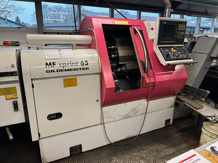 Used BRUGT CNC DREJEBÆNK FABRIKAT GILDEMEISTER MODEL MF SPRINT 65