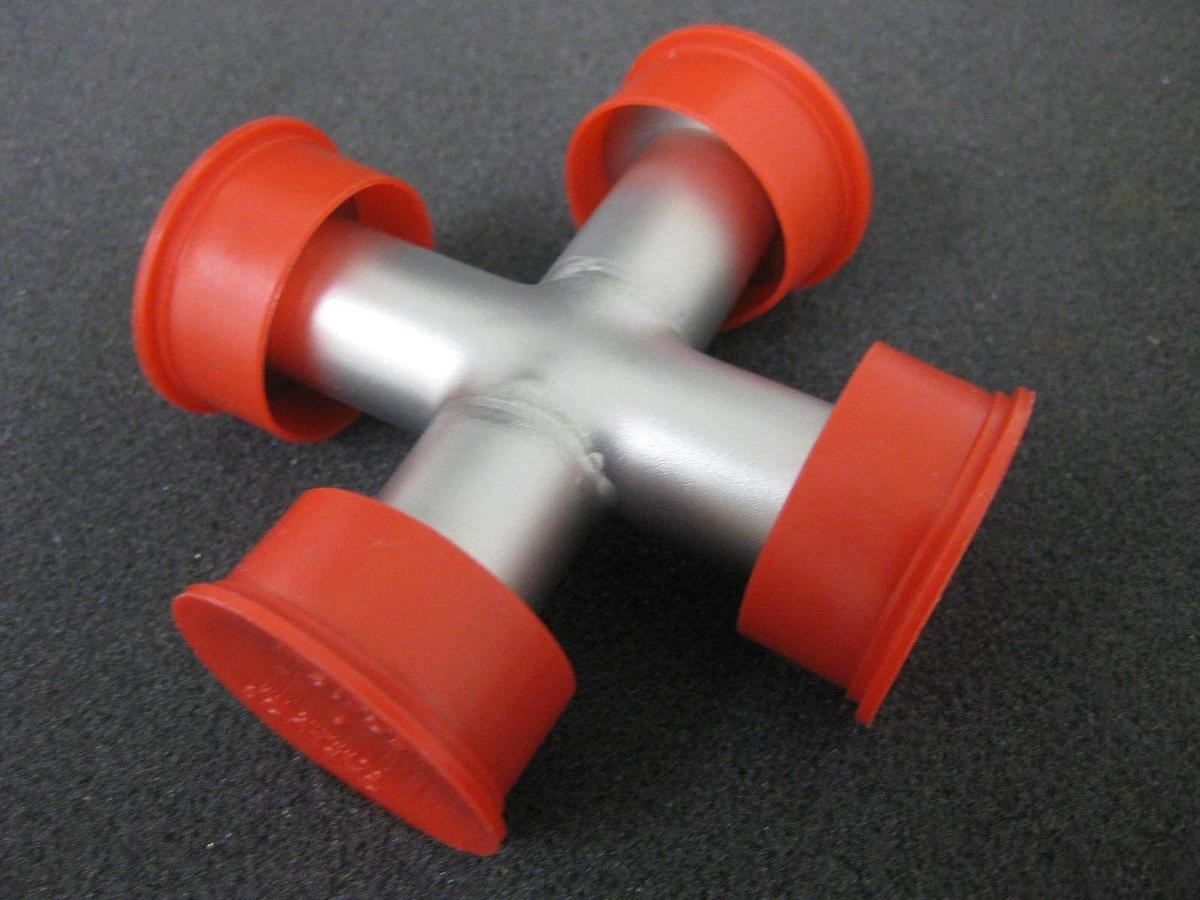 Stainless Steel Vacuum 4-Way Cross with NW16 Flanges, LOT of 3 NEW