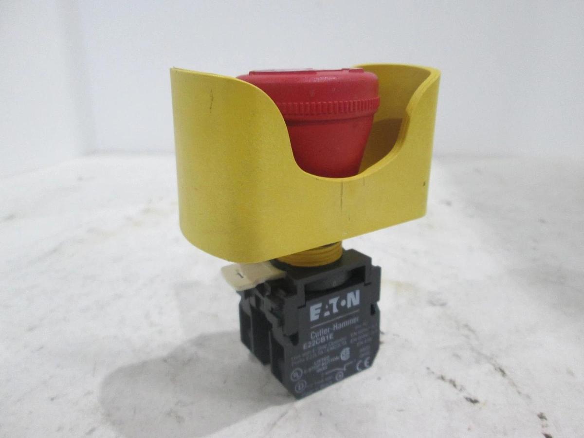 Used Eaton, Cutler Hammer, E22CB1E, Red Push Button Release Switch, Used