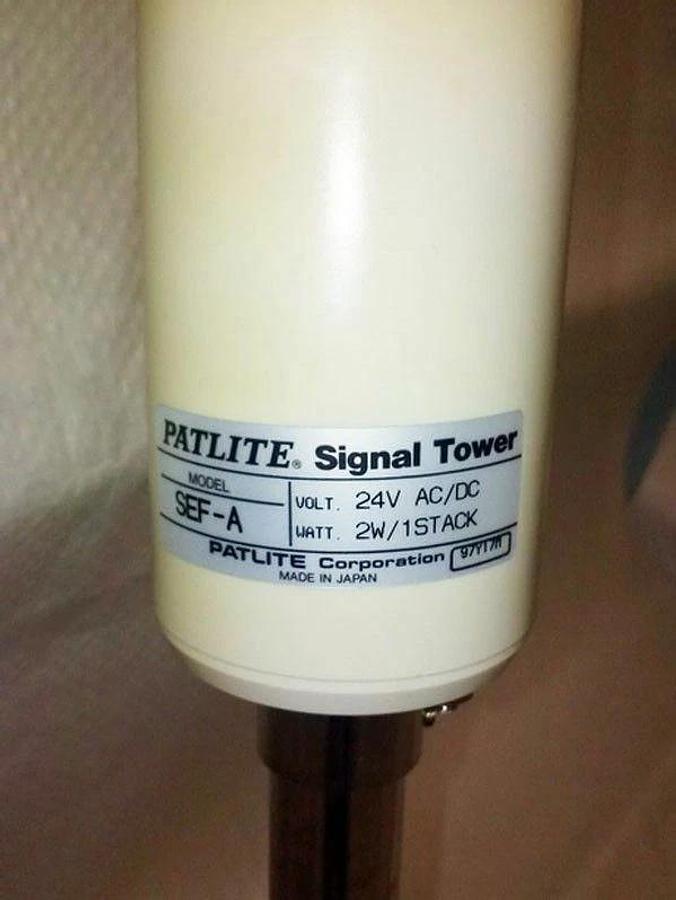 Used PATLITE Signal Tower SEF-A 24V ACDC 2 Watts 1Stack, - LOT of 3