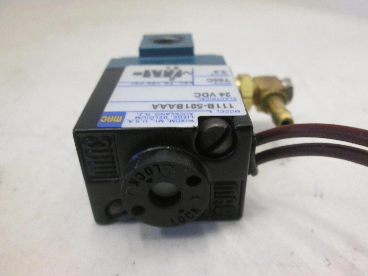 Used MAC, 111B-501BAAA, Solenoid Valve, 24 VDC, 6W, Used